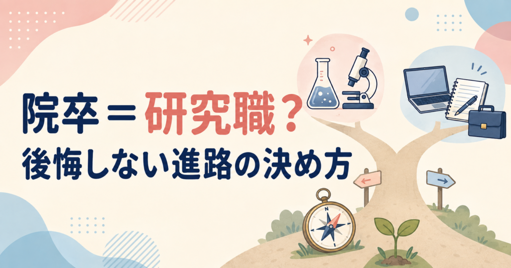 研究職に違和感を持った理系院生が後悔しない進路を考える方法